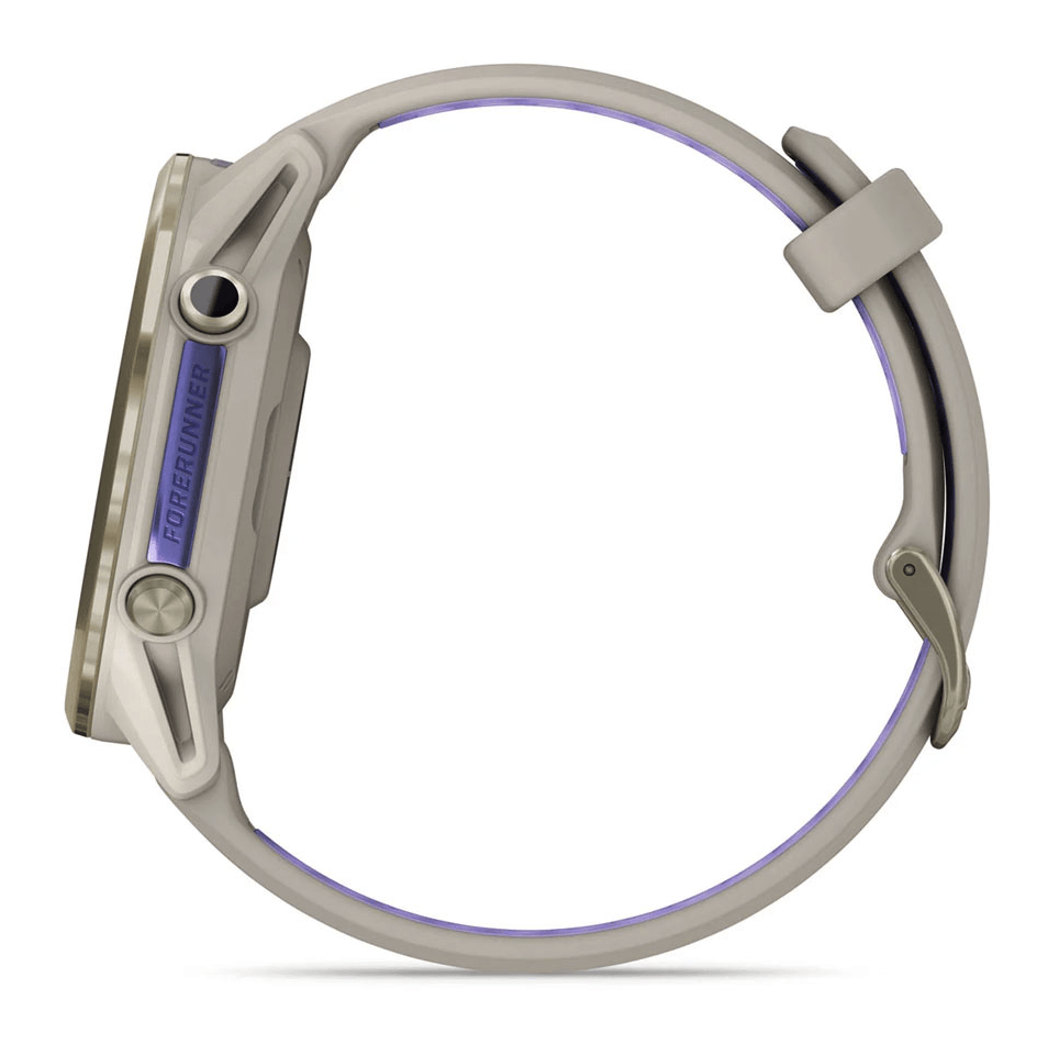 Часы Garmin Forerunner 970 Soft Gold French Grey Titanium с серым силиконовым ремешком 010-02969-12