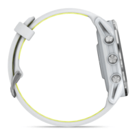 Часы Garmin Forerunner 970 Whitestone/ Yellow Titanium с белым силиконовым ремешком 010-02969-11