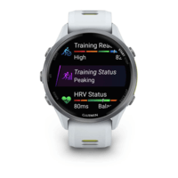 Часы Garmin Forerunner 970 Whitestone/ Yellow Titanium с белым силиконовым ремешком 010-02969-11