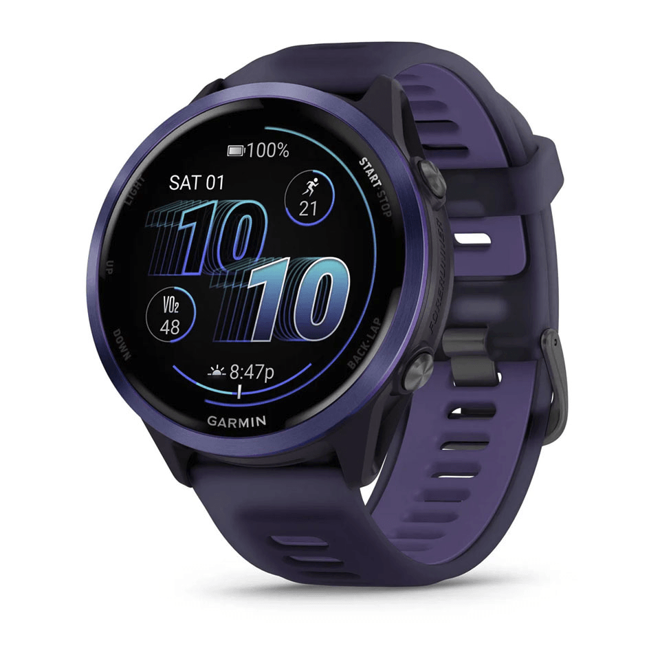 Часы Garmin Forerunner 570 47мм Indigo Aluminum с фиолетовым силиконовым ремешком 010-02971-02