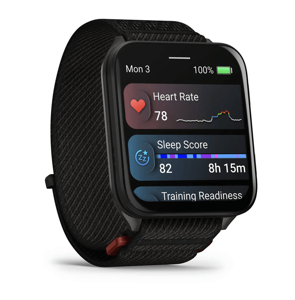 Спортивные часы Garmin Venu X1 Black с титановым корпусом Slate и черным нейлоновым ремешком ComfortFit 010-02980-02