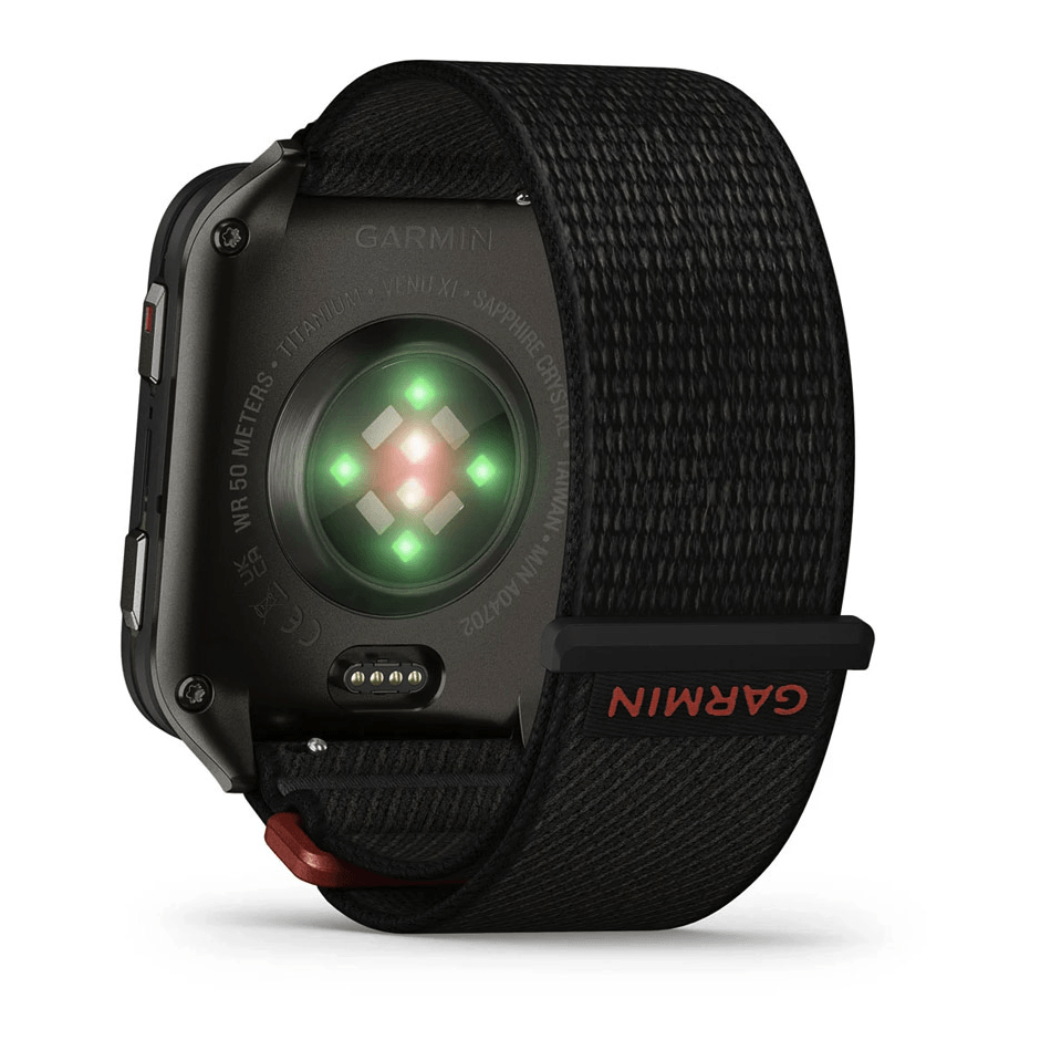 Спортивные часы Garmin Venu X1 Black с титановым корпусом Slate и черным нейлоновым ремешком ComfortFit 010-02980-02