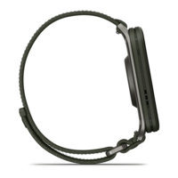 Спортивные часы Garmin Venu X1 Moss с титановым корпусом и хаки нейлоновым ремешком ComfortFit 010-02980-03