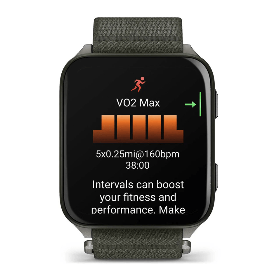 Спортивные часы Garmin Venu X1 Moss с титановым корпусом и хаки нейлоновым ремешком ComfortFit 010-02980-03