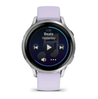 Спортивные часы Garmin Venu 4 41мм Silver Periwinkle с силиконовым ремешком 010-03013-01
