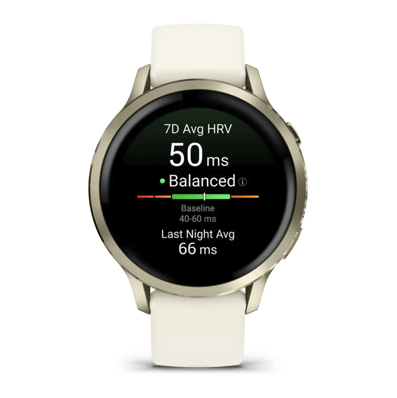 Спортивные часы Garmin Venu 4 41мм Lunar Gold с силиконовым ремешком 010-03013-00