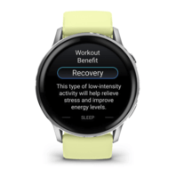 Спортивные часы Garmin Venu 4 45мм Silver with Citron со светло-желтым силиконовым ремешком 010-03014-02