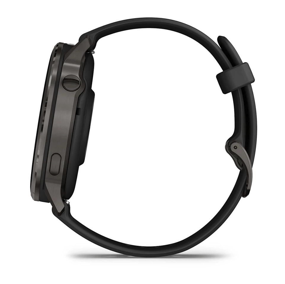 Спортивные часы Garmin Venu 4 45мм Black с черным силиконовым ремешком 010-03014-00