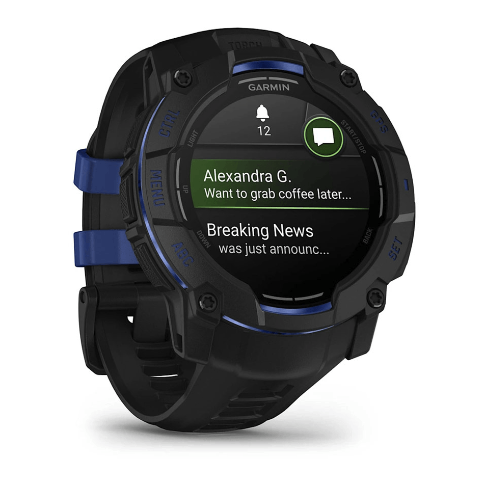 Часы-навигатор Garmin Instinct 3 Amoled 50мм Black Blue 010-03020-03