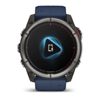 Морские часы-навигатор Garmin quatix 8 Amoled 51мм Sapphire с синим силиконовым ремешком 010-02905-91