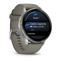 Спортивные часы Garmin Venu 4 45мм Silver Gray с серым силиконовым ремешком 010-03014-01