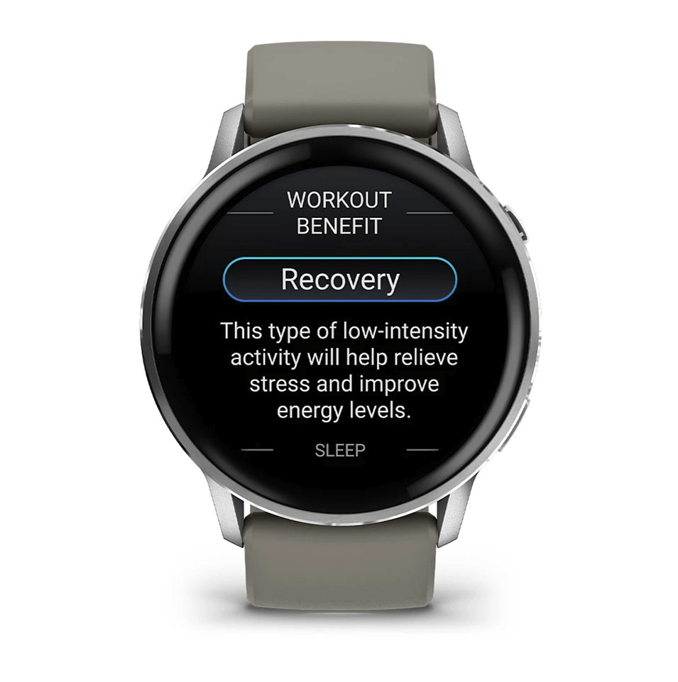 Спортивные часы Garmin Venu 4 45мм Silver Gray с серым силиконовым ремешком 010-03014-01