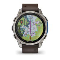 Авиационные часы Garmin D2 Mach 2 Titanium 47 мм с Oxford Brown коричневым кожаным ремешком 010-02904-31