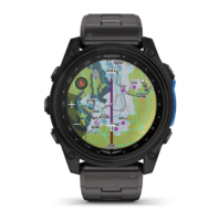 Авиационные часы Garmin D2 Mach 2 51мм Carbon Gray DLC Titanium с вентилируемым титановым браслетом 010-02905-31 