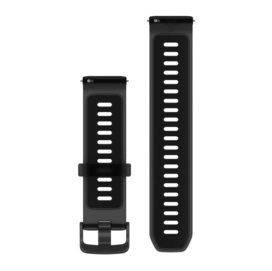 Ремешок силиконовый Garmin Quick Release Bands 22 мм полупрозрачный черный без коробки