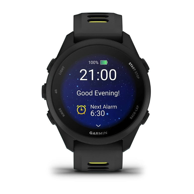 Беговые часы Garmin Forerunner 170 Black черного цвета с силиконовым ремешком Black Yellow 010-03920-00