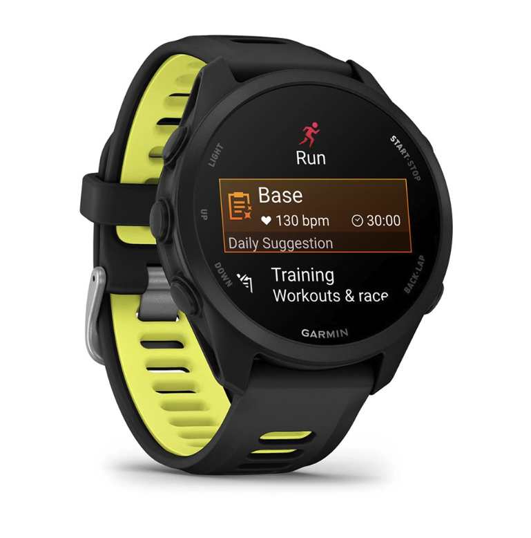 Беговые часы Garmin Forerunner 170 Music Black черного цвета с силиконовым ремешком Black Yellow 010-03920-10