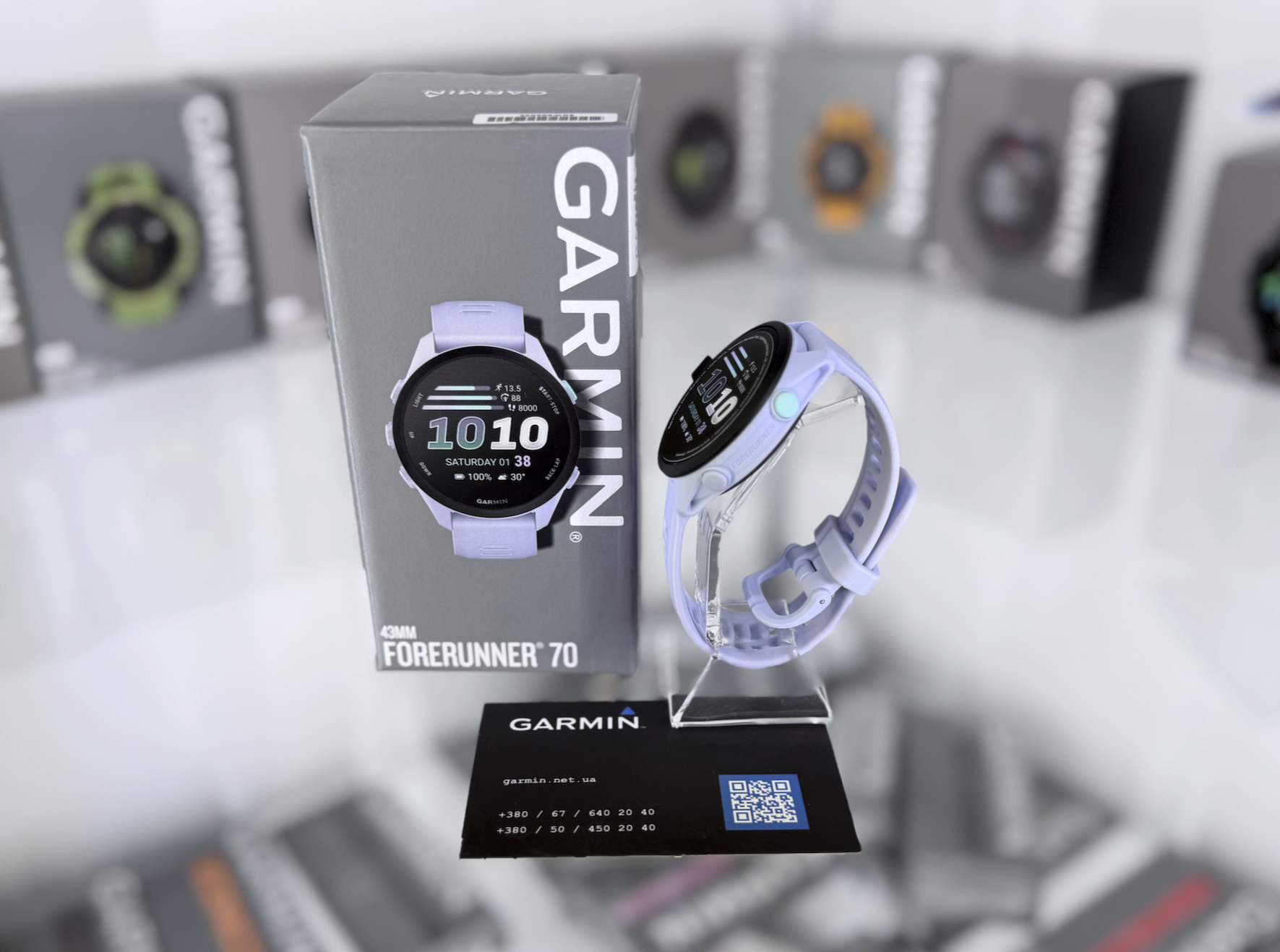 Часы Garmin Forerunner 70 Cool Lavender 42 мм с сиреневым ремешком 010-04307-03