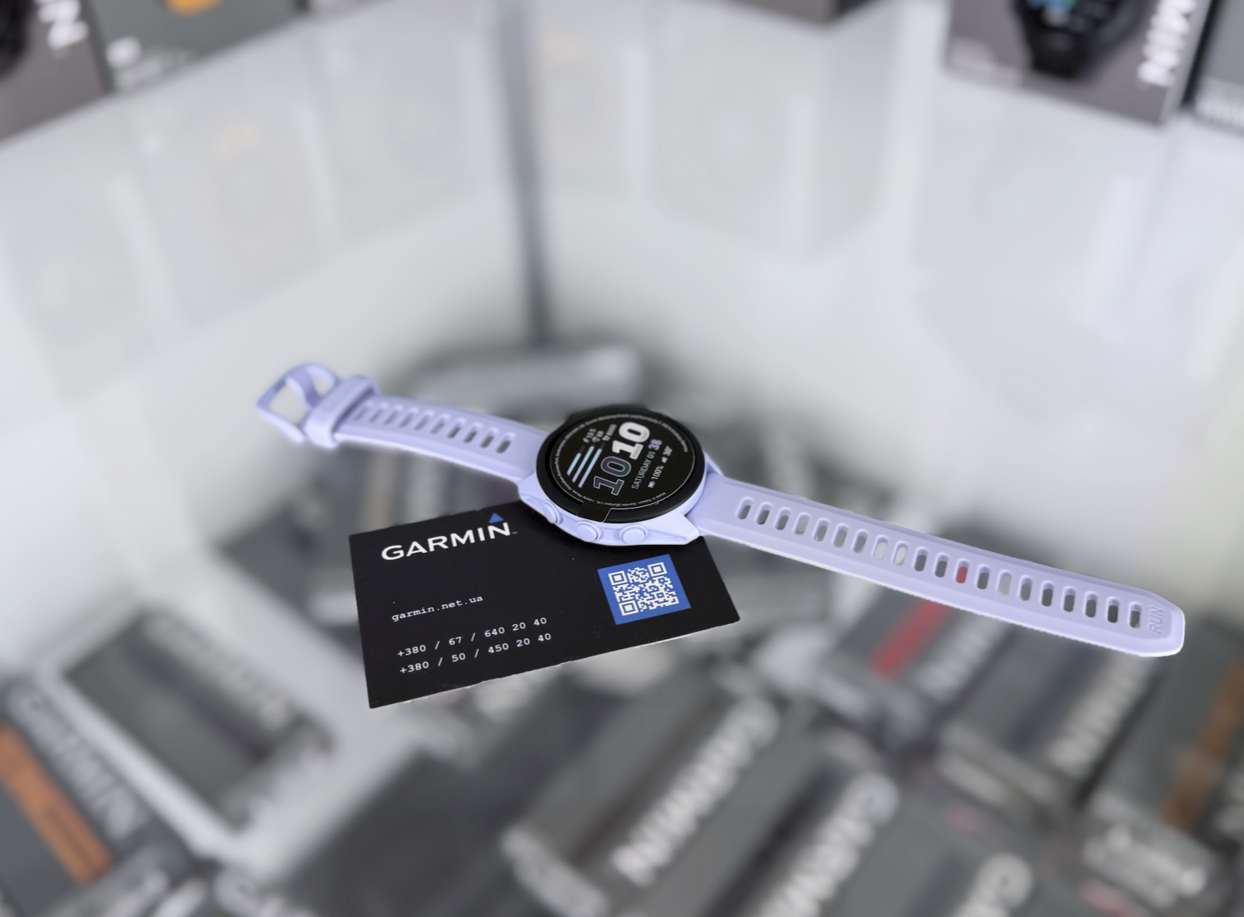 Часы Garmin Forerunner 70 Cool Lavender 42 мм с сиреневым ремешком 010-04307-03