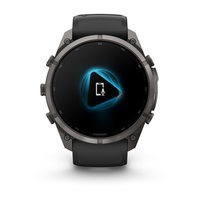 Спортивные часы Garmin Fenix 9 Pro Amoled inReach 51мм Carbon Gray DLC Titanium с черно-серым силиконовым ремешком 010-04337-11