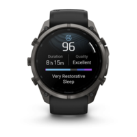 Спортивные часы Garmin Fenix 9 Pro Amoled 51мм Carbon Gray DLC Titanium с черно-серым силиконовым ремешком 010-04337-16