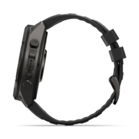 Спортивные часы Garmin Fenix 9 Pro Amoled 51мм Carbon Gray DLC Titanium с черно-серым силиконовым ремешком 010-04337-16