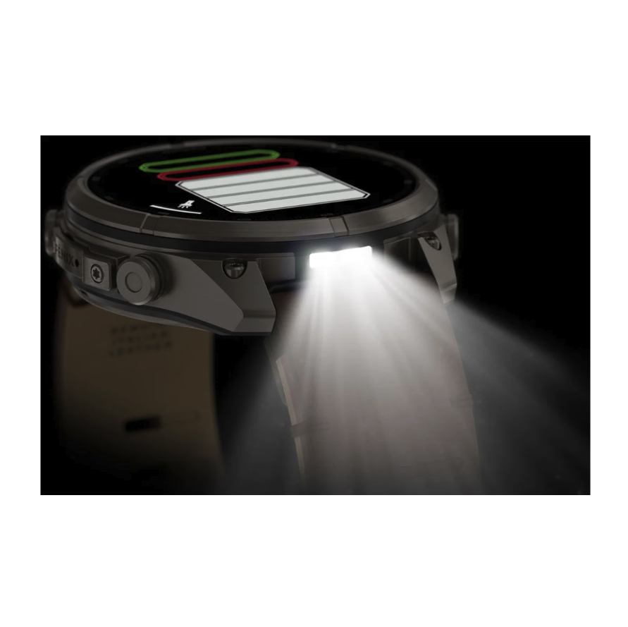 Спортивные часы Garmin Fenix 9 Pro Amoled inReach 47 мм Titanium с кожаным ремешком 010-04336-41