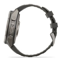 Спортивные часы Garmin Fenix 9 Pro Solar inReach 47 мм Titanium с силиконовым серым ремешком 010-04338-01