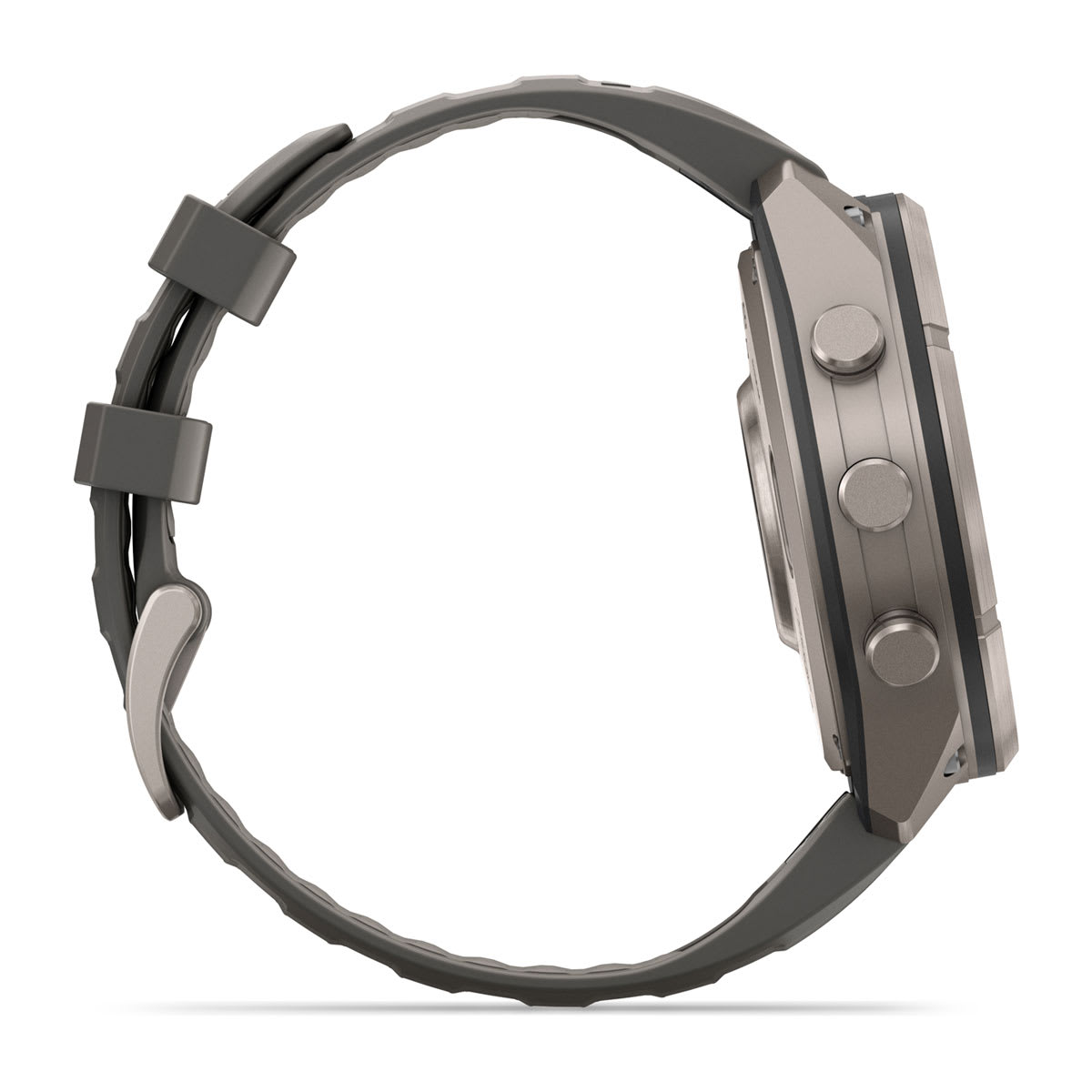 Спортивные часы Garmin Fenix 9 Pro Solar 47 мм Titanium с силиконовым серо-серебристым ремешком 010-04338-01