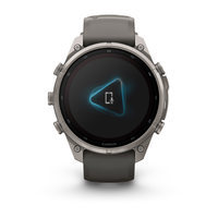 Спортивные часы Garmin Fenix 9 Pro Solar 47 мм Titanium с силиконовым серо-серебристым ремешком 010-04338-01