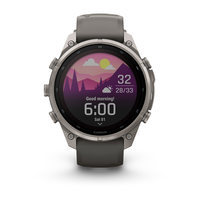 Спортивные часы Garmin Fenix 9 Pro Solar 47 мм Titanium с силиконовым серо-серебристым ремешком 010-04338-01