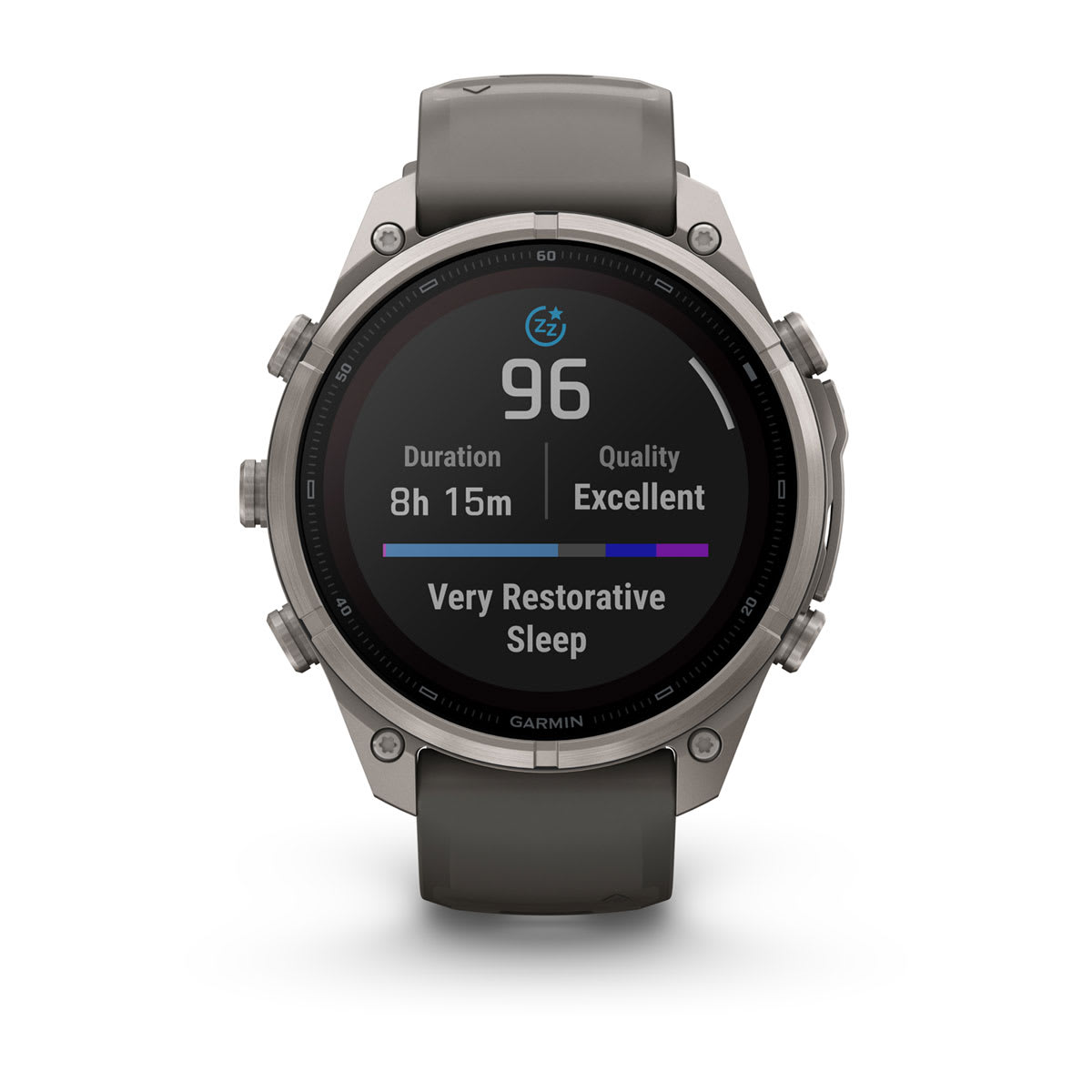 Спортивные часы Garmin Fenix 9 Pro Solar 47 мм Titanium с силиконовым серо-серебристым ремешком 010-04338-01