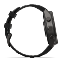 Спортивные часы Garmin Fenix 9 Pro Amoled inReach 47 мм Titanium с черно-серым силиконовым ремешком 010-04336-11