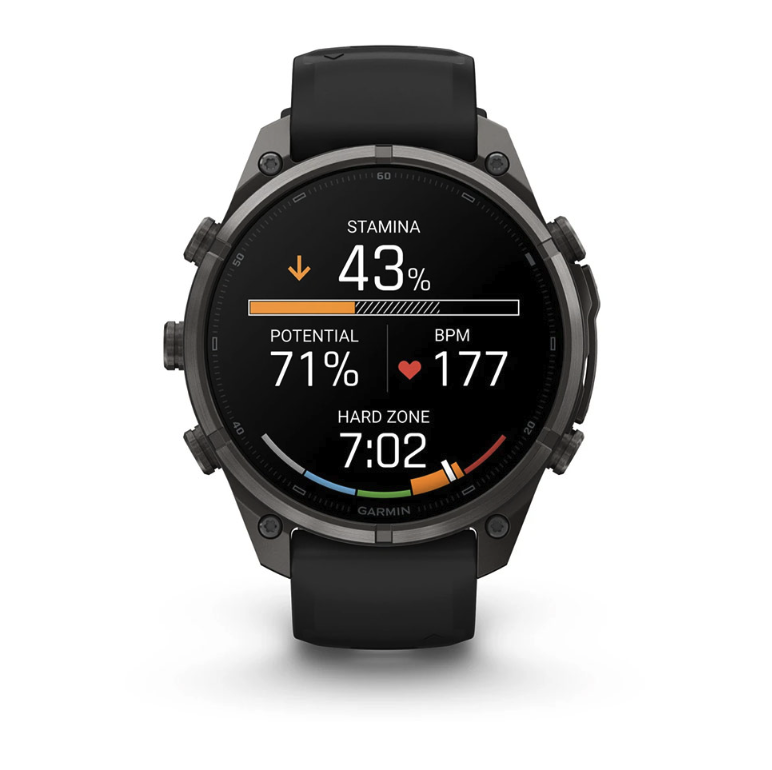 Спортивные часы Garmin Fenix 9 Pro Amoled inReach 47 мм Titanium с черно-серым силиконовым ремешком 010-04336-11
