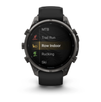 Спортивные часы Garmin Fenix 9 Pro Amoled inReach 47 мм Titanium с черно-серым силиконовым ремешком 010-04336-11