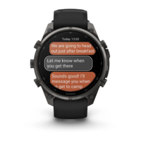 Спортивные часы Garmin Fenix 9 Pro Amoled inReach 47 мм Titanium с черно-серым силиконовым ремешком 010-04336-11
