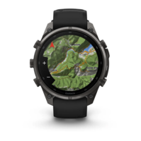 Спортивные часы Garmin Fenix 9 Pro Amoled inReach 47 мм Titanium с черно-серым силиконовым ремешком 010-04336-11