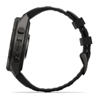 Спортивные часы Garmin Fenix 9 Pro Amoled inReach 47 мм Titanium с черно-серым силиконовым ремешком 010-04336-11