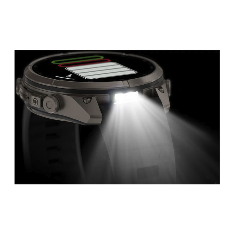 Спортивные часы Garmin Fenix 9 Pro Amoled inReach 47 мм Titanium с серым силиконовым ремешком 010-04336-21