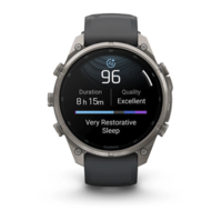 Спортивные часы Garmin Fenix 9 Pro Amoled inReach 47 мм Titanium с серым силиконовым ремешком 010-04336-21