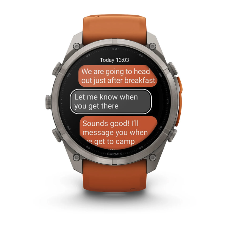 Спортивные часы Garmin Fenix 9 Pro Amoled 51мм Titanium с оранжевым силиконовым ремешком  010-04337-01