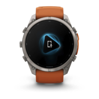 Спортивные часы Garmin Fenix 9 Pro Amoled 51мм Titanium с оранжевым силиконовым ремешком  010-04337-01