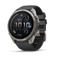 Спортивные часы Garmin Fenix 9 Pro Amoled 51мм Titanium с серым силиконовым ремешком 010-04337-21