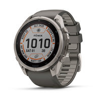 Спортивные часы Garmin Fenix 9 Pro Solar inReach 51 мм Titanium с темно-серым силиконовым ремешком 010-04339-01