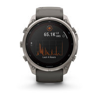 Спортивные часы Garmin Fenix 9 Pro Solar inReach 51 мм Titanium с темно-серым силиконовым ремешком 010-04339-01