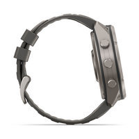 Спортивные часы Garmin Fenix 9 Pro Solar inReach 51 мм Titanium с темно-серым силиконовым ремешком 010-04339-01