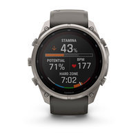 Спортивные часы Garmin Fenix 9 Pro Solar inReach 51 мм Titanium с темно-серым силиконовым ремешком 010-04339-01