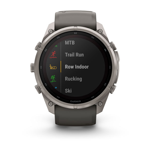 Спортивные часы Garmin Fenix 9 Pro Solar inReach 51 мм Titanium с темно-серым силиконовым ремешком 010-04339-01