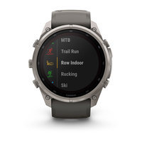 Спортивные часы Garmin Fenix 9 Pro Solar inReach 51 мм Titanium с темно-серым силиконовым ремешком 010-04339-01