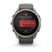 Спортивные часы Garmin Fenix 9 Pro Solar inReach 51 мм Titanium с темно-серым силиконовым ремешком 010-04339-01